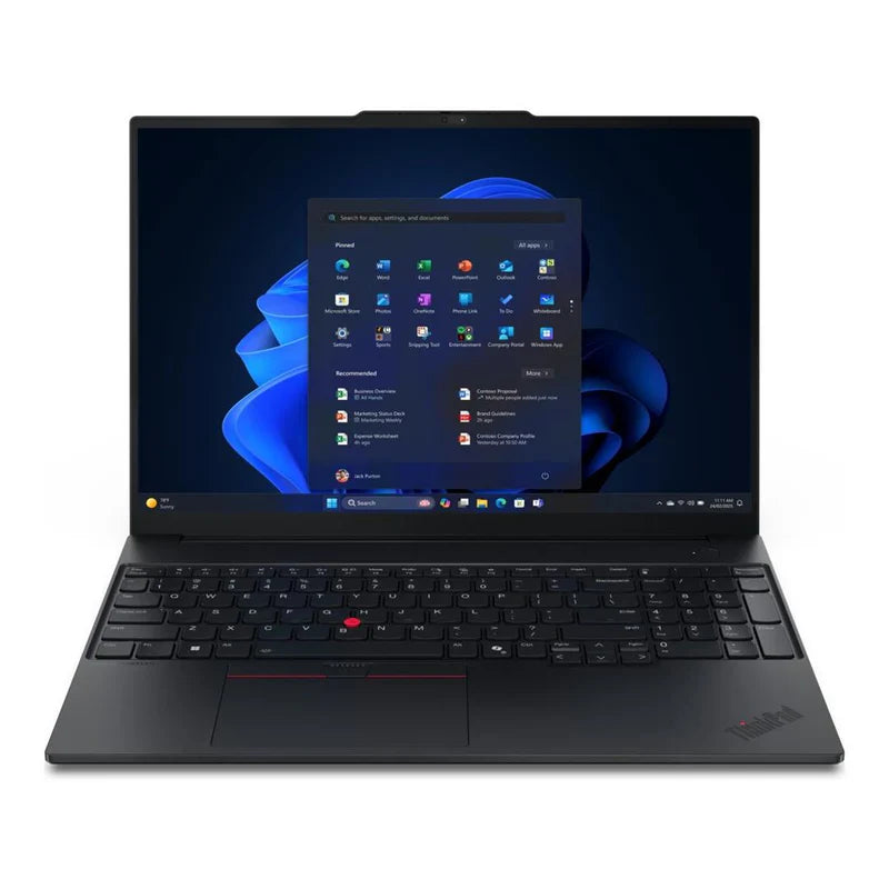Lenovo ThinkPad E16 Gen 3 black 16 inch WUXGA AI laptop Intel Core Ultra 7 256V 16GB DDR5 onboard RAM 512GB PCIe SSD Windows 11 Pro