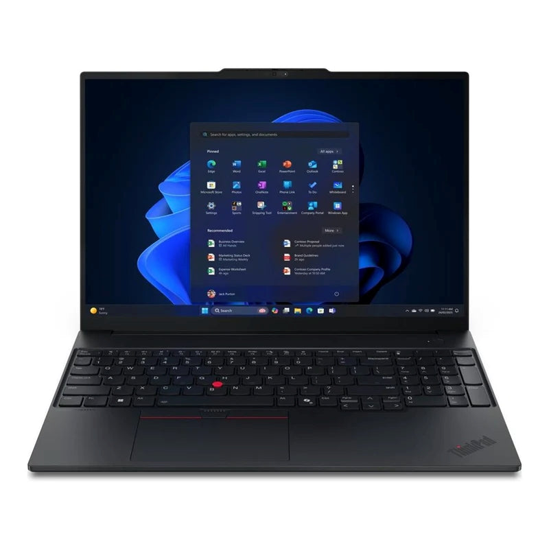 Lenovo ThinkPad E16 Gen 3 black 16 inch WUXGA AI laptop Intel Core Ultra 7 256V 16GB DDR5 1TB PCIe SSD Windows 11 Pro