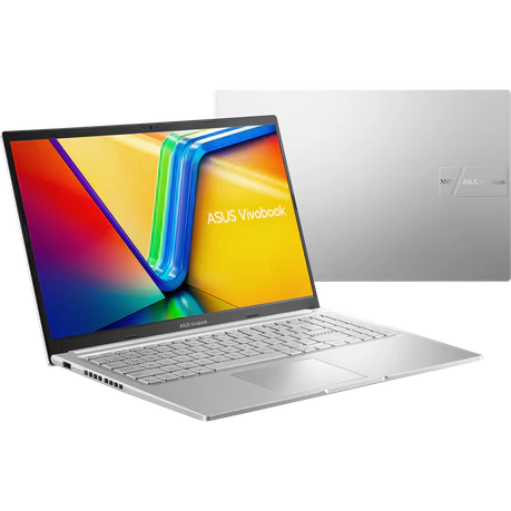 “ASUS Vivobook 15 Ryzen 5 laptop left side view showing USB ports and slim profile – 8GB RAM version” - “ASUS Vivobook 15 top view closed lid – sleek Ryzen 5 laptop with 8GB RAM and 512GB SSD”