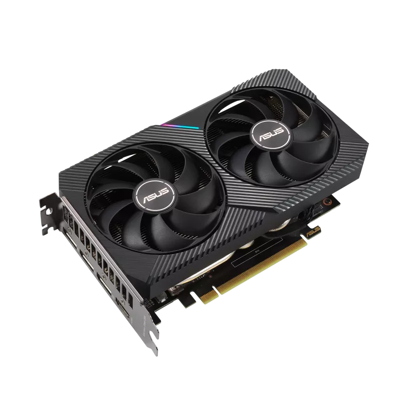 ASUS Dual GeForce RTX 3050 O6G 6GB GDDR6 graphics card with dual fan cooling for gaming and PC builds