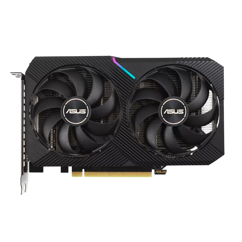 ASUS Dual GeForce RTX 3050 O6G 6GB GDDR6 graphics card with dual fan cooling for gaming and PC builds
